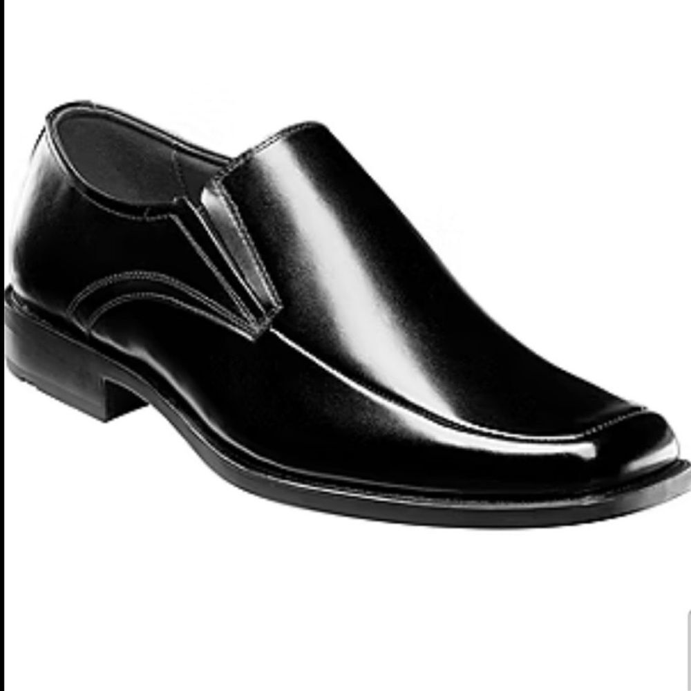 Stacy Adams Cassidy Mens Moc-Toe Slip-On Leather Dress Shoes SZ 9.5
